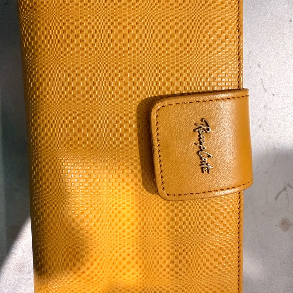 Roger Vivier Mustard Textured Wallet